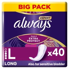 Always Dailies Large Profresh Panty Liners Pack of 40 Pantyliners