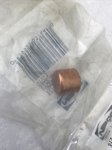 Lot of 3 NIBCO 1/2" COPPER SWEAT CAP PIPE FITTING PLUMBING #617 Fast Shipping!