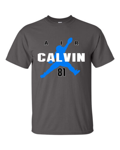 Calvin Johnson Detroit Lions Megatron "AIR CALVIN" jersey T-Shirt - Picture 1 of 1