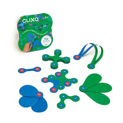 Clixo Itsy grün & blau (Formen mit Magneten, zum Spielen und Bauen) 5876590