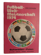 Schweden gegen Polen 26. Juni WM 1974 Programm Original & Sehr Selten