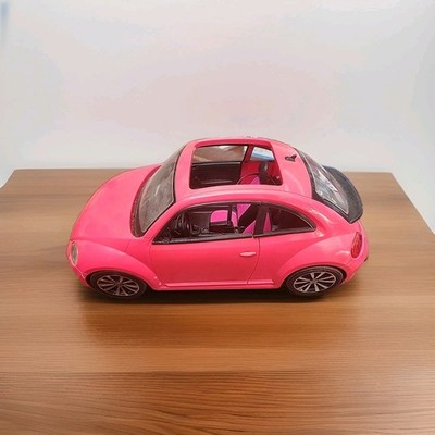 Mattel Barbie Volkswagen VW Pink Beetle Bug Car with Seat Belts
