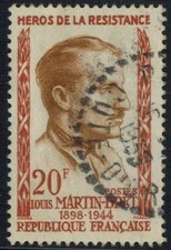 1959-France timbre(Ob)-Louis-marin Bret-Résistance-Stamp-Yv.1201