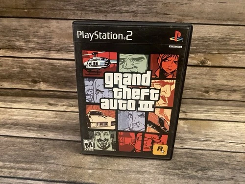 Grand Theft Auto III 3 (PlayStation 2, 2003) Black Label BL No Manual No Map