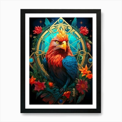 Adler 12 Kunstdruck gerahmt Wandbild Poster Leinwanddruck Bild