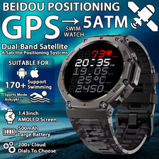 T-Rex 3 Pro Dual-Band GPS Military Smart Watch 48mm, 10ATM Water-Resistant