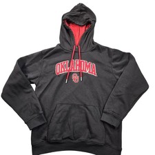 Oklahoma Sooners Hoodie Mens Medium Black NCAA Football Champion Sweatshirt