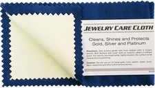 Jewelry Care Polishing Cloth for Silver, Gold, Brass Jewelry Restores Shine