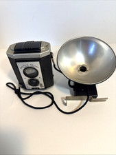 Brownie Reflex Synchro Model Camera Eastman Kodak w/ Brownie Flasholder Untested