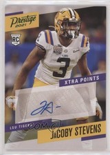2021 Panini Chronicles Draft Picks Green JaCoby Stevens #PS-JST Auto 0p0