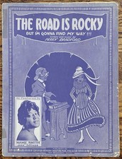 rare BLACK BLUES sheet music ROAD IS ROCKY ~ PERRY BRADFORD / MAMIE SMITH ~ 1920