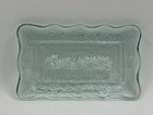 Vintage Tiara by Indiana Glass Last Supper Tray Small Mini Light Blue 5 1/2" L — photo 5
