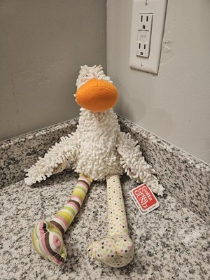 Gund Dolly White Multi Plush Duck Chenille Stripes Polka Dot
