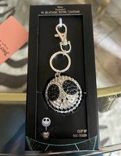Nightmare Before Christmas Jack Skellington Disney Bling Head Bag Charm Keychain