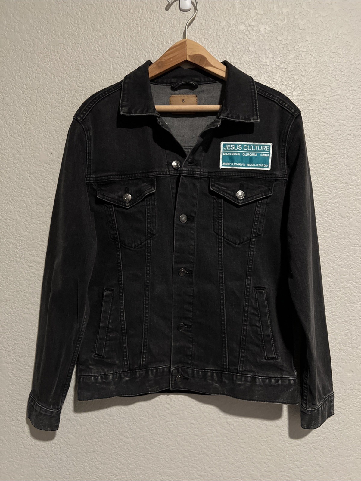 Christian Jean Jacket Religious Church Pastor Embroidered Patch Gift Camp Sz S