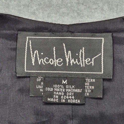 Vintage Nicole Miller Vest Mens Medium Multicolor Silk Las Vegas 1994 Casino image 3