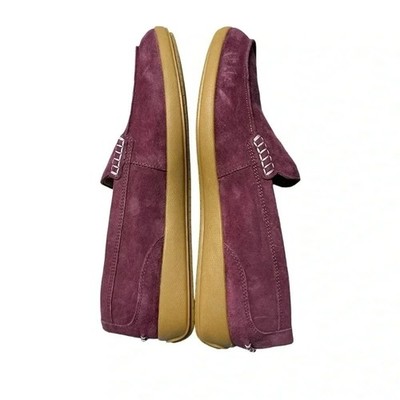 Hush Puppies Finley Loafers Mens 11 Burgundy Suede Slip On Driving Mocs Hush Puppies Finley Loafers Mens 11 Burgundy Suede Slip On  main image 4