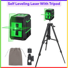 Self Leveling Laser Level Tripod Cross Line 2 Lines Vertical Horizontal Green