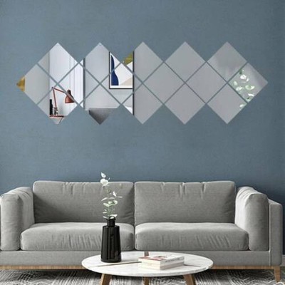 16Pcs 3D Mirror Hexagon Vinyl Removable Wall Sticker Decal Home Decor Art DIY