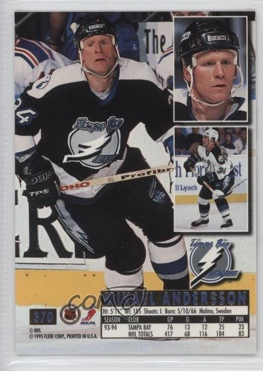 1994-95 Fleer Ultra Mikael Andersson #370 - Image 2 of 2