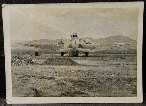 WW2 Eritrea an Italian CANT Bomber at the Air Base  -photo 9 by 6cm