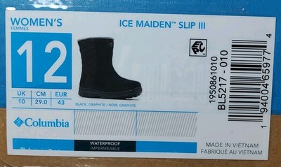 Columbia Women's Ice Maiden Slip III Black/Graphite Snow Winter
