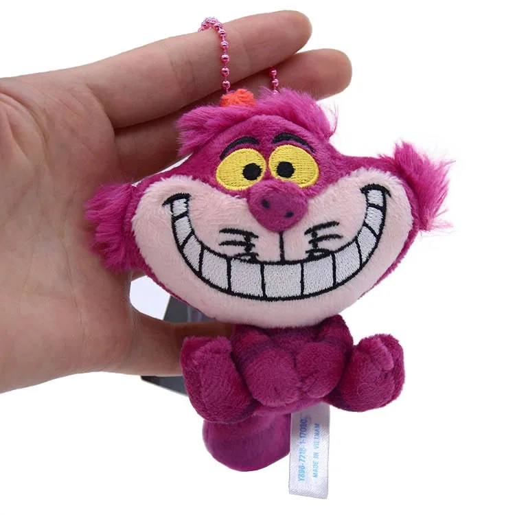 Alice Cheshire Cat Plush Doll Keychain, Cute Cartoon Pendant
