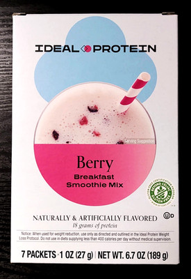 Ideal Protein Berry Smoothie Mix 1 Box (7 Servings) BB 03/28 FREE SHIP