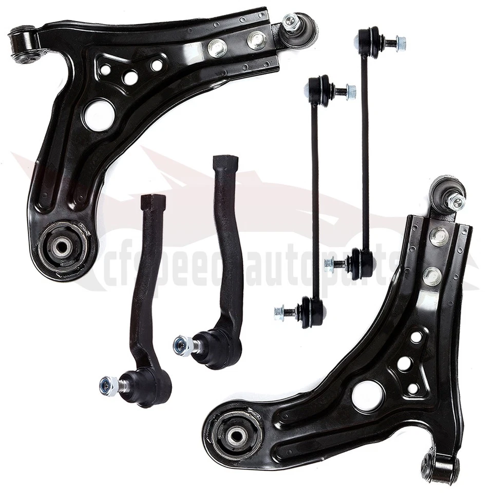 6PCS Front Lower Control Arm Ball Joint Tie Rod Kit For 2004-2010 Chevrolet Aveo Foto 4 de 4