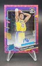 2023-24 Donruss Optic #252 Maxwell Lewis Pink Velocity Rated Rookie 12/79 Auto