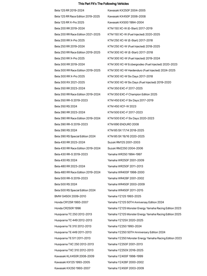 Race Tech G3-LD Shock Gold Valve Kit For Kawasaki KX250 1993-2007 Foto 3 de 3