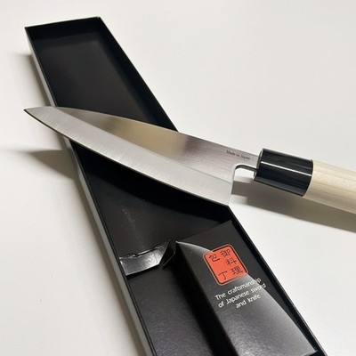 Seki Japan 5.3 inch Traditional Japanese Lefty Deba Fillet Knife with Edge Guard