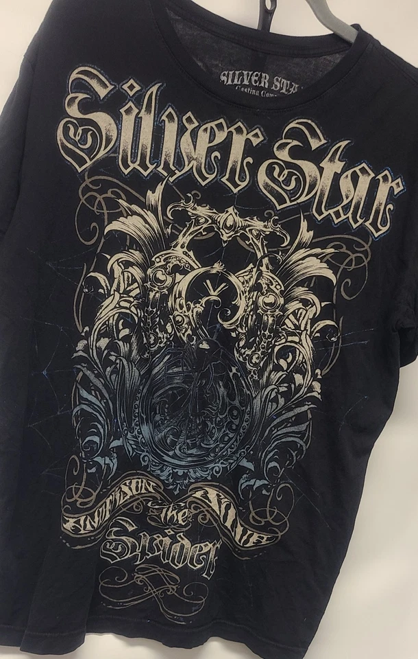 Camiseta gráfica Silver Star Casting Company para hombre talla grande vintage Foto 3 de 4