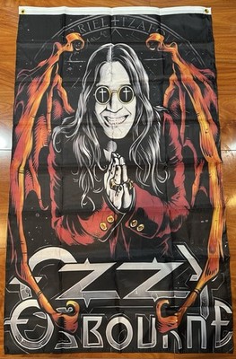 Ozzy Osbourne Tapestry Wall Hanging Flag Banner Decor 3x5Ft Black
