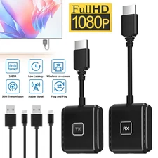 Wireless HDMI Transmitter and Receiver Kit TV Stick Dongle For PC Camera Laptop