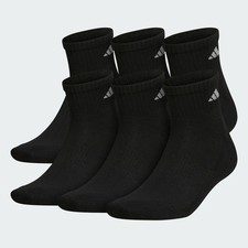 adidas men Men's Athletic Cushioned 6-Pack Quarter Socks