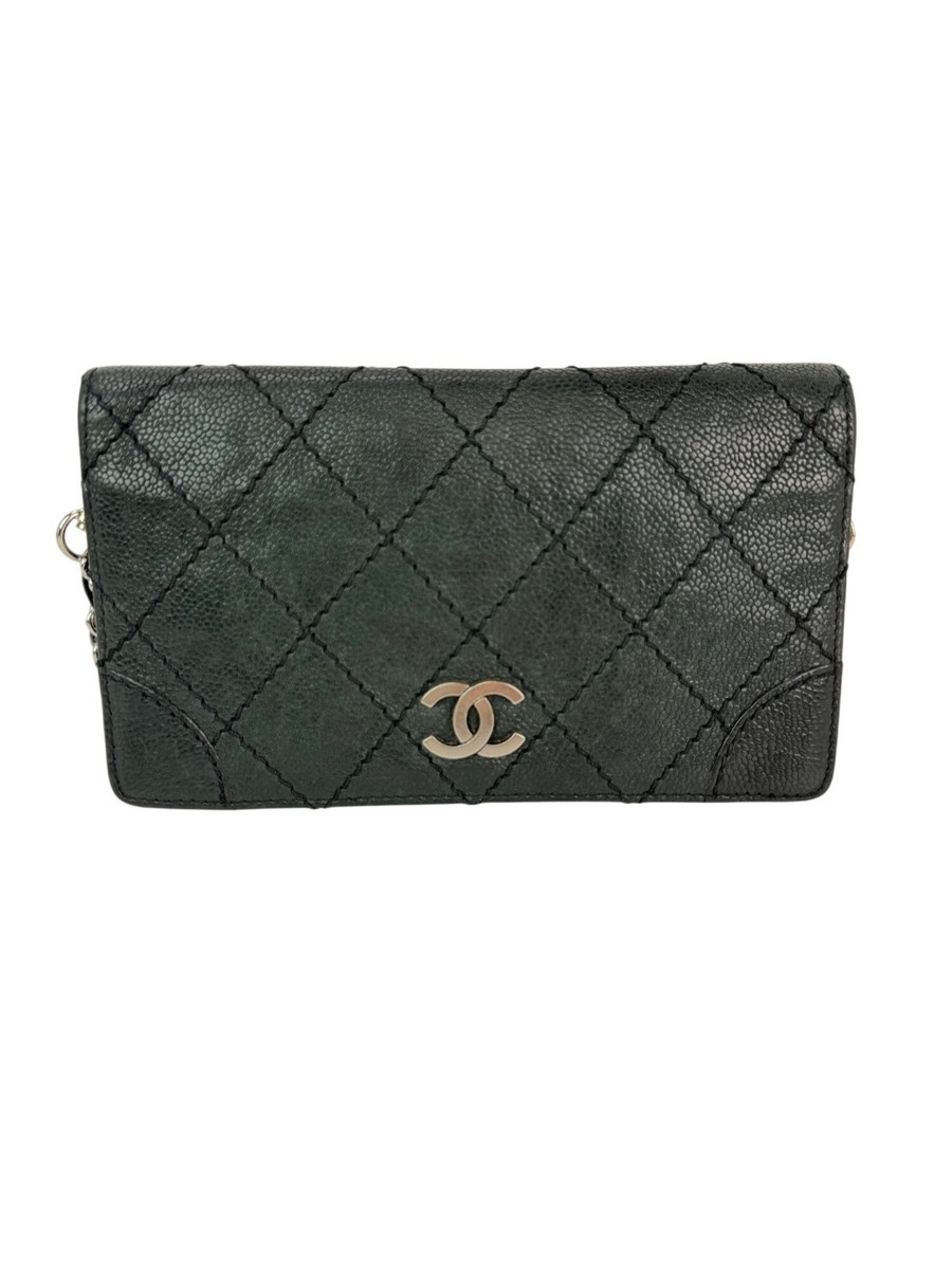 Chanel Vintage Wild Stitch Black Caviar Wallet EBAY LIVE | eBay display picture 1