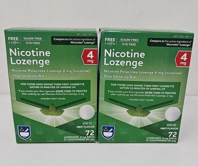 Lot of 2 ~ Rite Aid Mint Nicotine Lozenge Stop Smoking Aid, (4mg) Expires 12/25