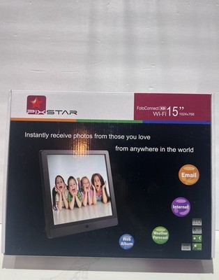 Pix-Star Foto Connect XD 15  Wi-Fi Digital Picture 1024x768 Frame New Sealed