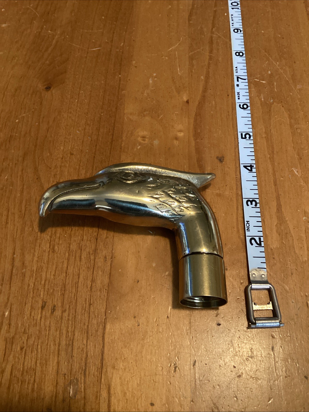Solid Brass Eagle Head Walking Stick Handle For C… - image 1