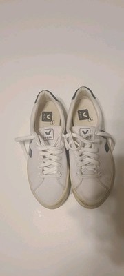 Veja Esplar SE Canvas Sneakers Shoes White / Blue Indigo Womens Size 6