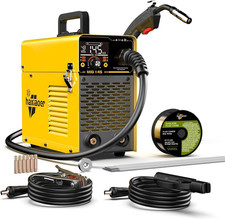 145A MIG Welder, LCD Digital Display 110V Flux Core Mig/Lift Tig/Stick 3 in 1 W