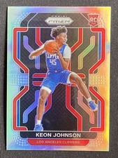 Keon Johnson 2021-22 Panini Prizm Silver Los Angeles Clippers RC #326