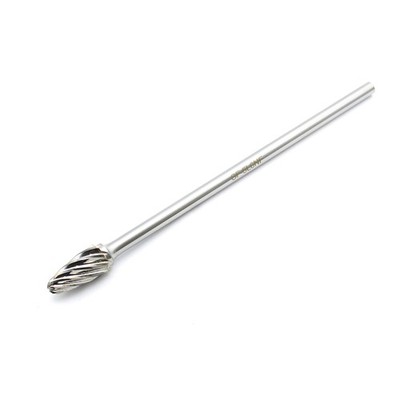TEMO SF-5L6 NF Aluminum Cut CARBIDE BURR FILE 1/2'' Round Tree, 1/4''D x6''L Shank