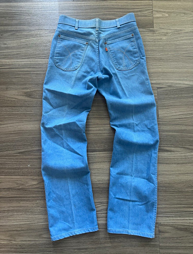Vintage 70s - 80s Orange Tab Levi Relaxed Fit Cursive Stitch Light Denim Jeans