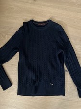 VINTAGE NAVY BLUE KNIT SWEATER HIGH QUALITY PERFECT CONDITION