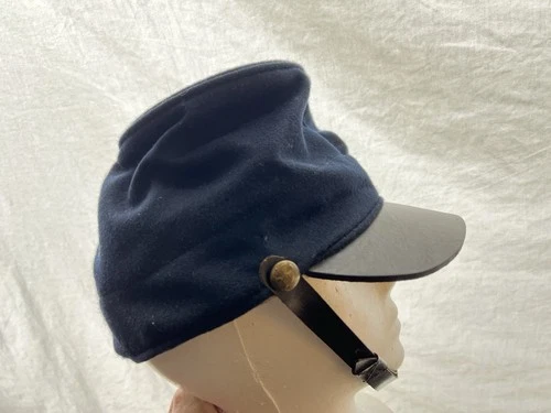 CIVIL WAR UNION BLUE WOOL ENLISTED KEPI FORAGE CAP HAT