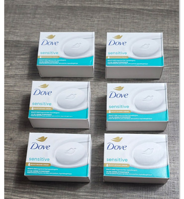 Dove Sensitive Beauty Bar Soap 6 Pack 3.75 oz Fragrance Free Moisturizing Cream