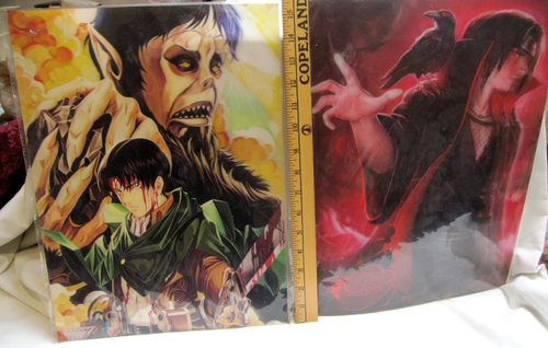 2 posters Holographic Lenticular Itachi Uchiha & Maga Anime Series 16" x 12" - Picture 12 of 12