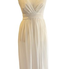 SHEIN White V-Neck Summer Dress